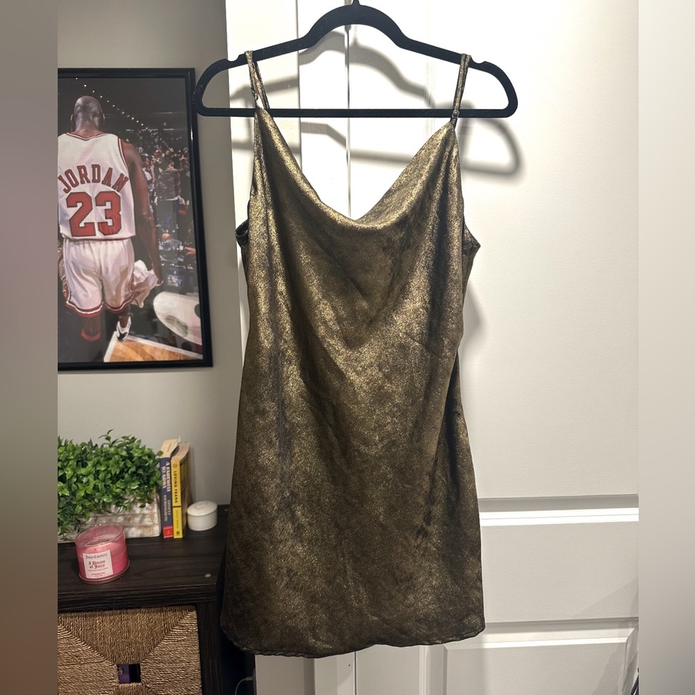 Gold/bronze Forever 21 Midi dress